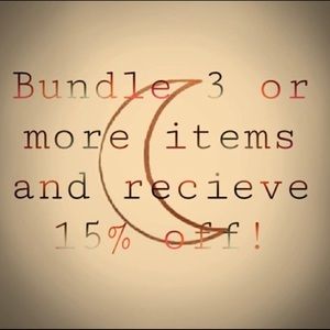Bundle 3 items and receive 15% off